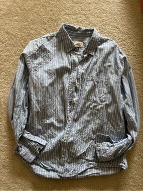Target brand blue and white button down